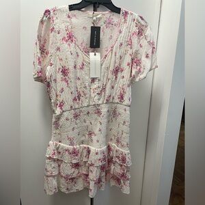 Loveshackfancy mini dress  floral size medium new with tags